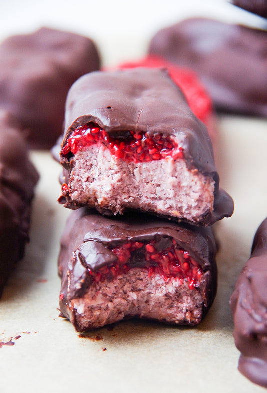 Raspberry Coconut Chia Chocolate bars